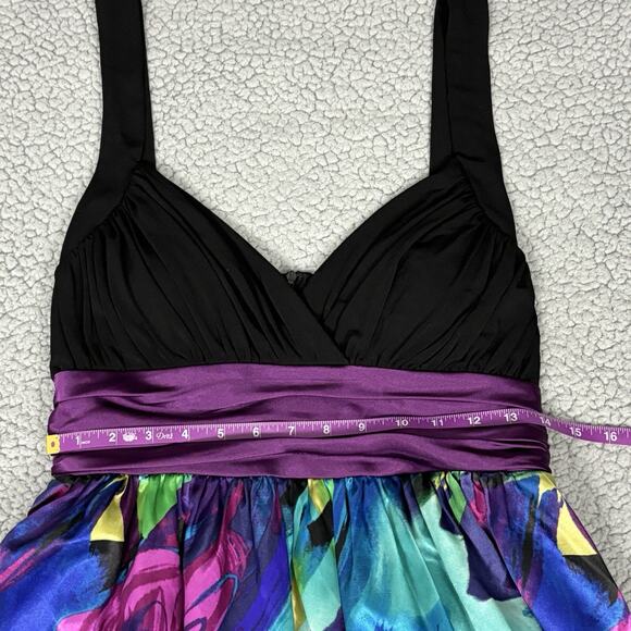 VTG Midi Babydoll Dress Empire Waist Women 14 Whimsigoth Holiday by Intrigue - Picture 7 of 15